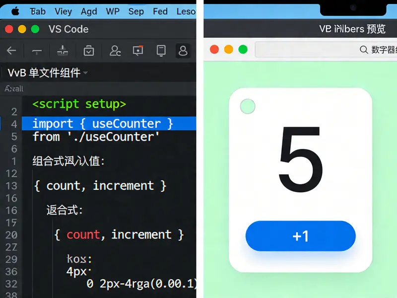 Vue3响应式系统配图 - setup函数与组合式函数演示