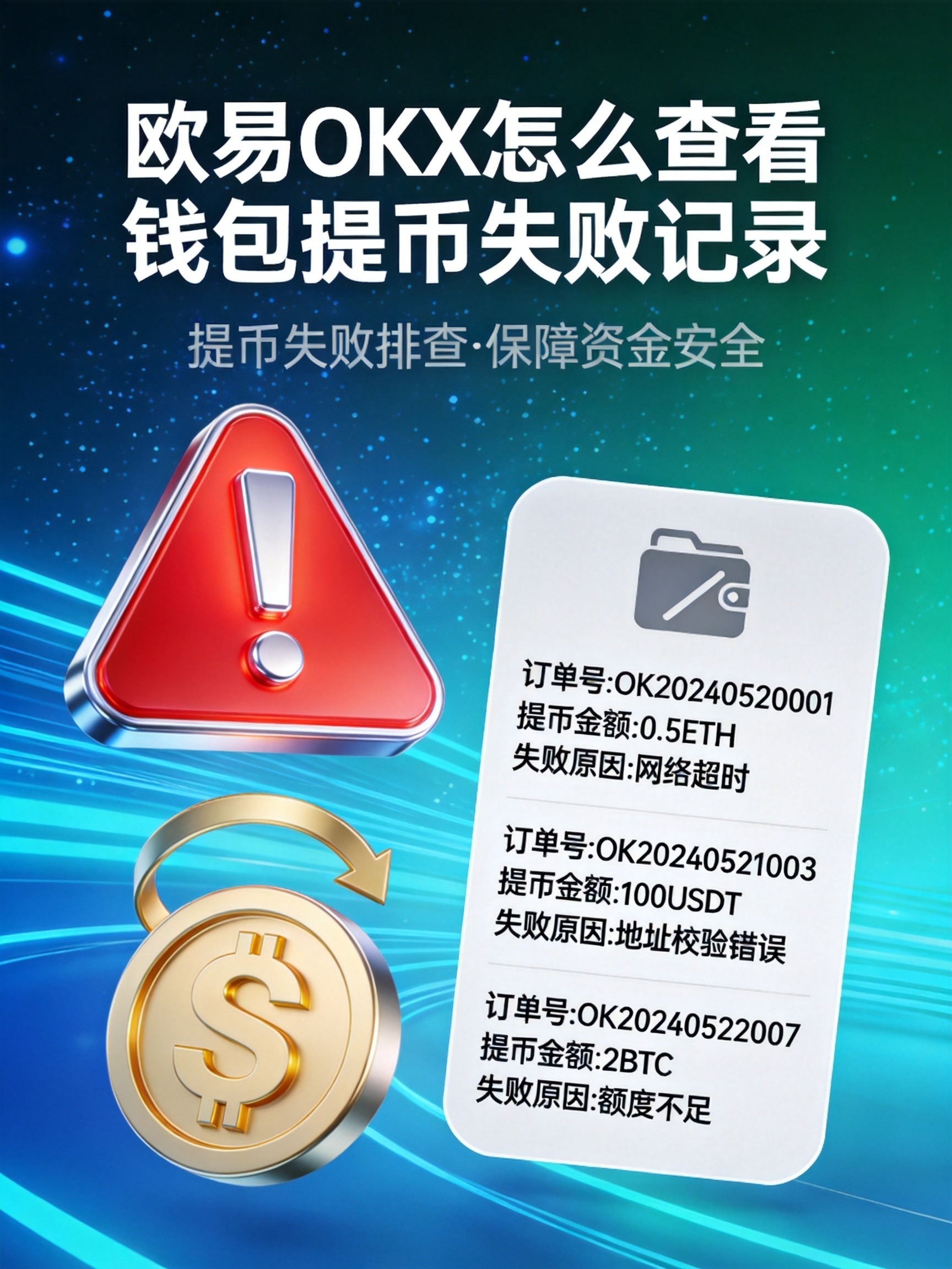 欧易OKX怎么查看钱包提币失败记录?