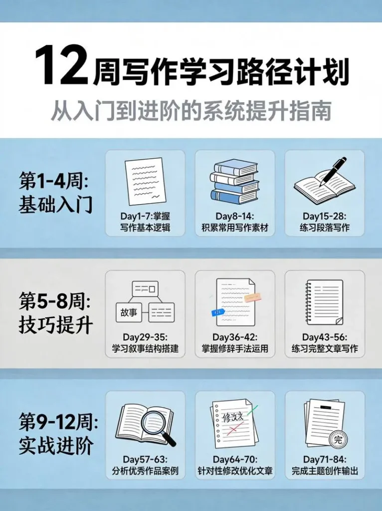 写作12周学习路径配图
